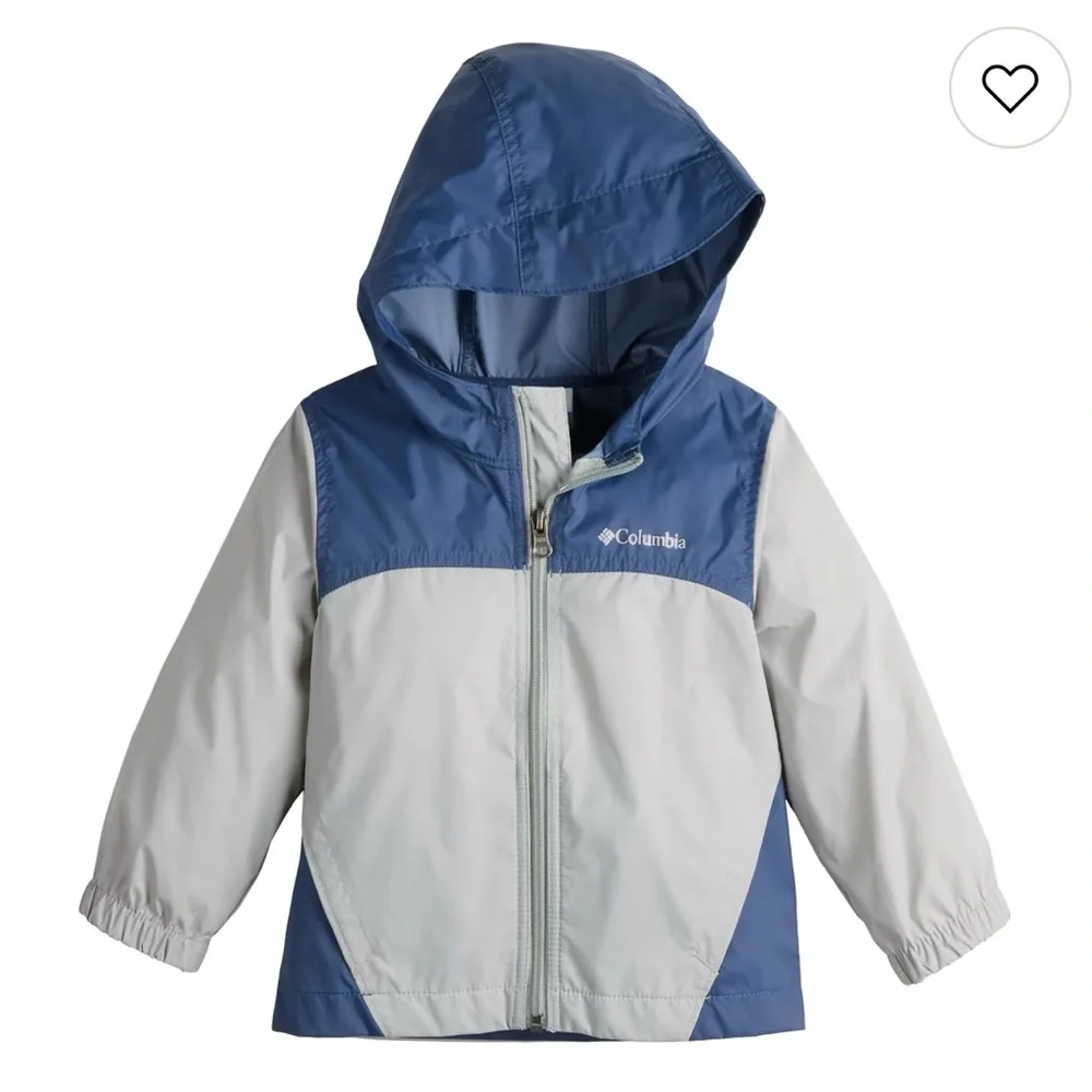 Columbia ‘Glennaker’ Hooded Lightweight Blue and Light Gray Light rain jacket - Picture 1 of 8